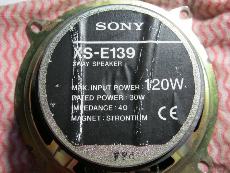 автомобильных динамиков Sony XS-E139