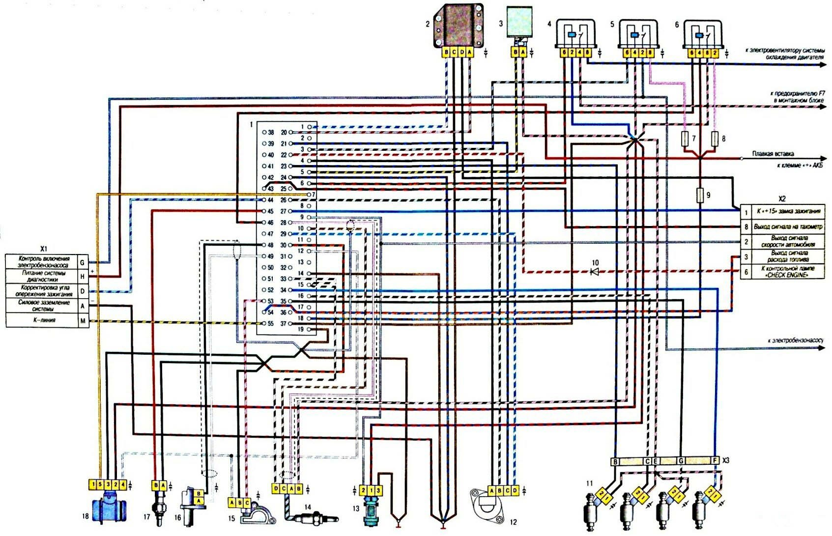 схема электрооборудования ваз-21047