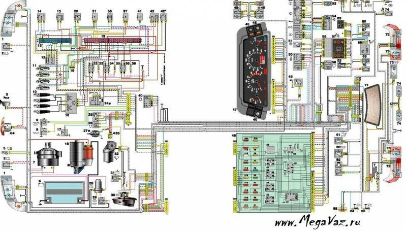 Схема электропроводки ваз 2111 инжектор 16 клапанов